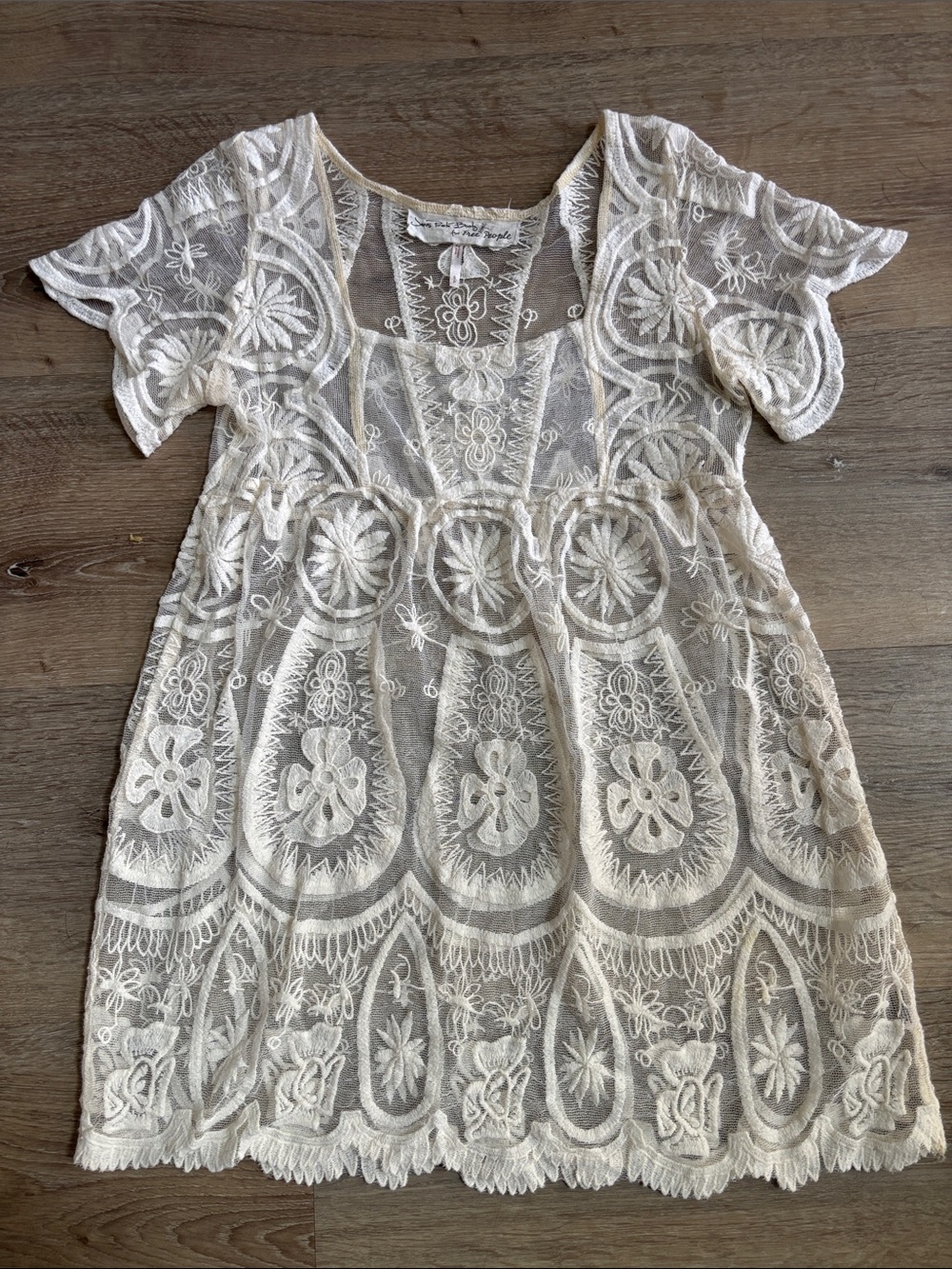 Jen's Pirate Booty Free People Lace Swim Boho Western Coverup Beach Dress